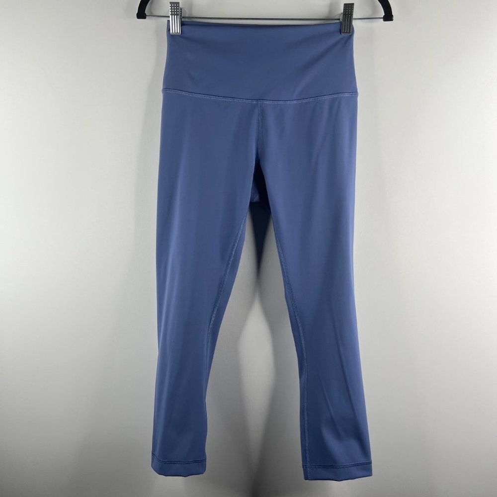 Lululemon Wunder Under High Rise Crop 21" Luxtreme Leggings Size 6 Water Drop - Picture 2 of 6